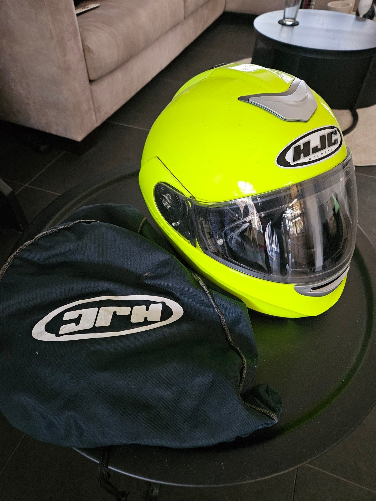 HJC FS-MAXN Systeemhelm - Maat L (60cm) - Neon Geel, Ophalen of Verzenden