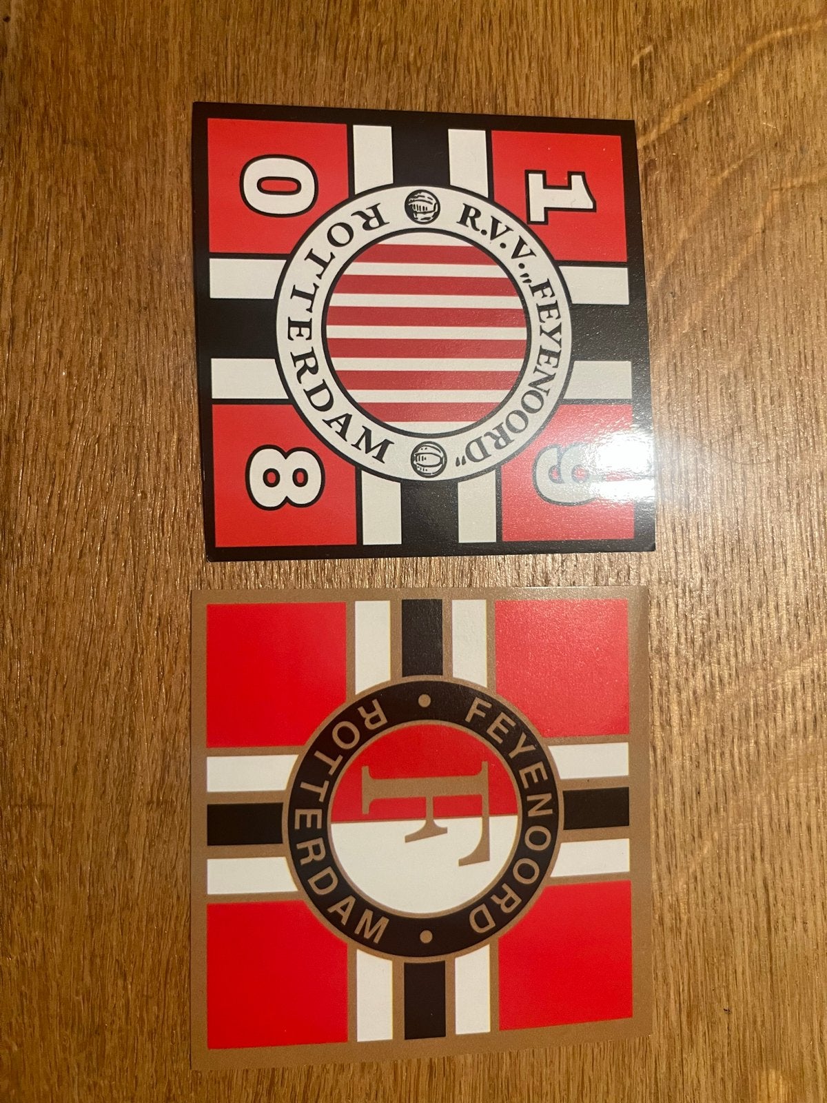 Feyenoord Stickers - Set van 2, Ophalen of Verzenden, Nieuw, Sport