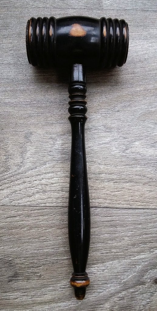 Om 1900 Houten Vergader Hamer Notaris Rechter Veilinghamer