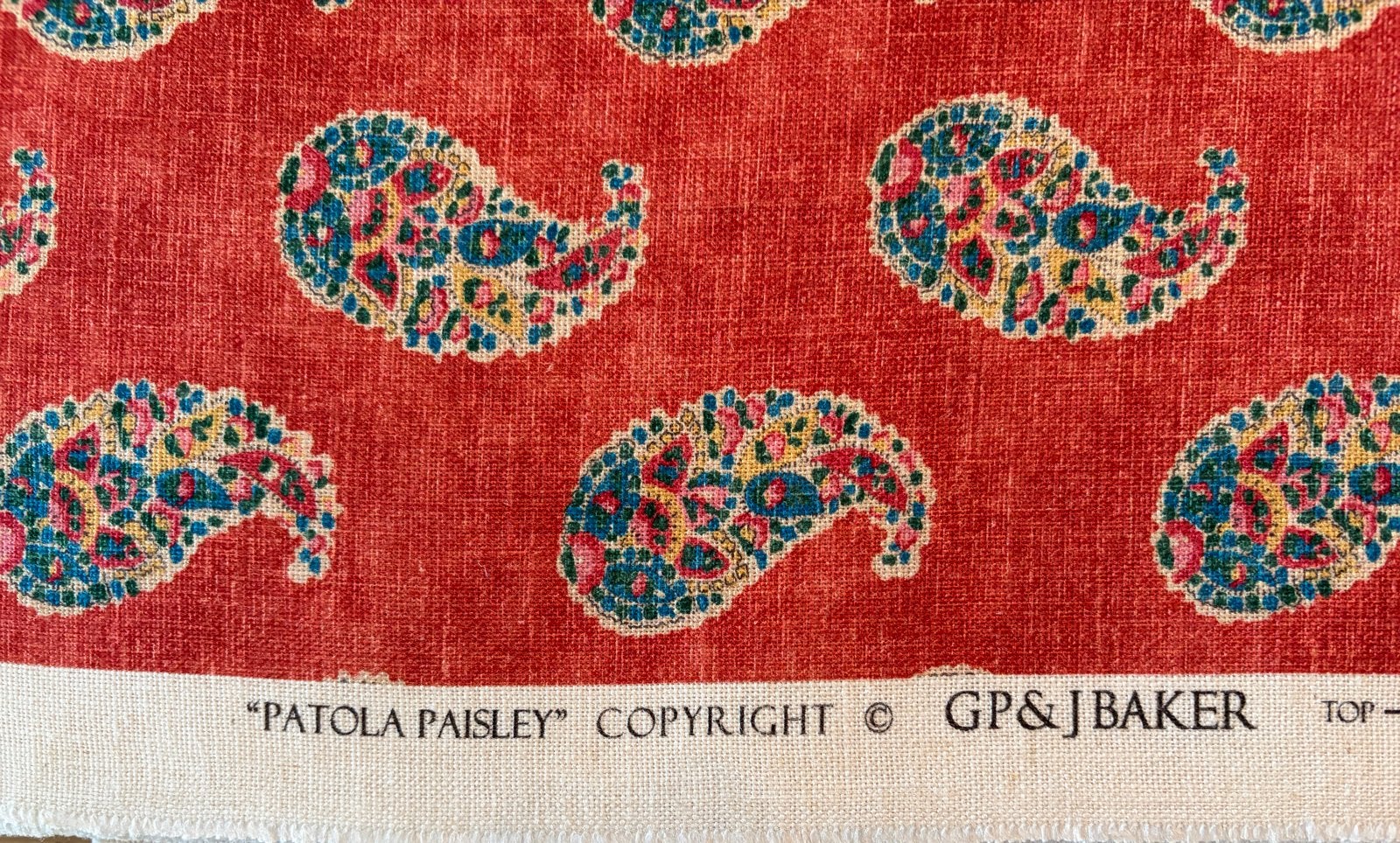 GP&JBaker "Patola Paisley" stof - 270 x 138 cm, Overige materialen, Meerkleurig, 120 cm of meer, Ophalen of Verzenden