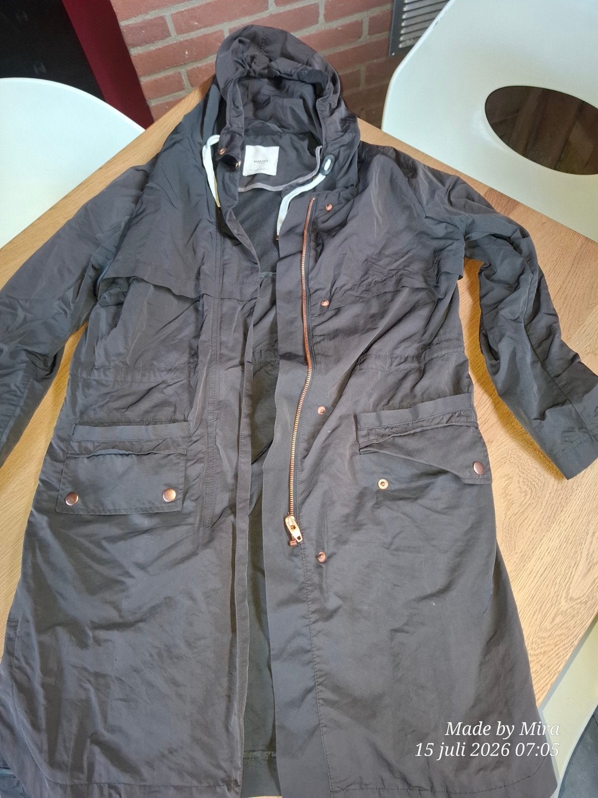 Mango Casual Parka Jas - Maat S, Mango, Zwart, Ophalen of Verzenden, Maat 36 (S)