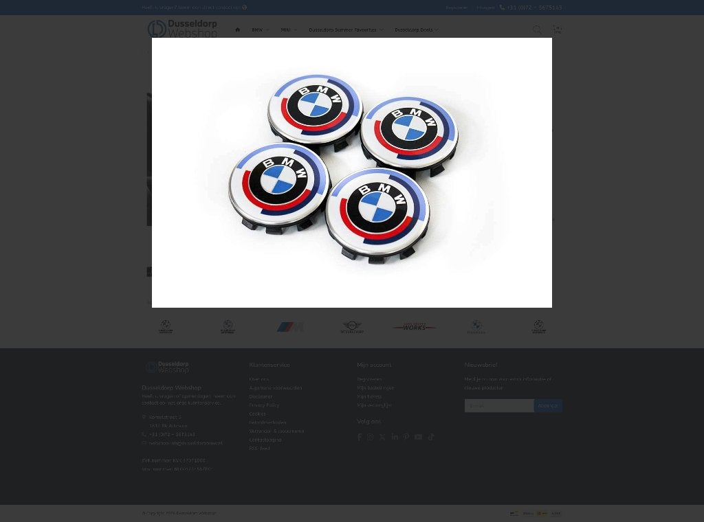 BMW 50 JAAR M LOGO NAAFDOPPEN (SET) Ø 56MM, Ophalen of Verzenden, Gebruikt
