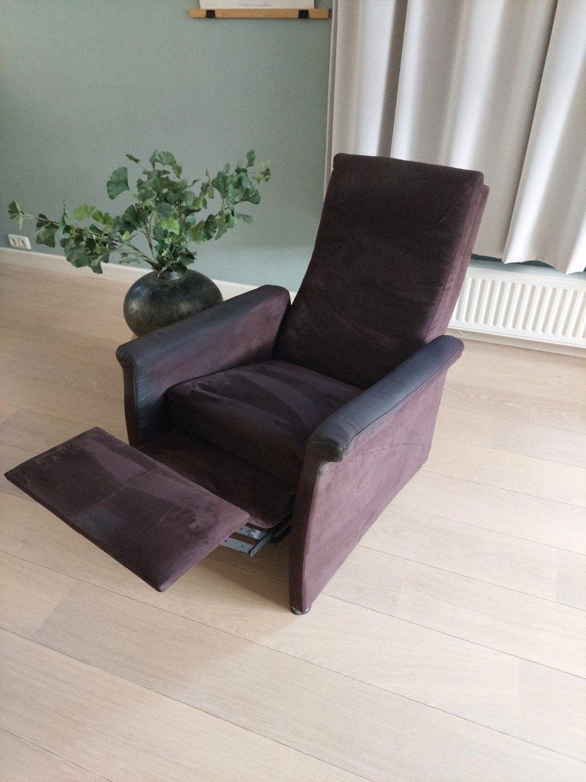 Montel relaxfauteuil bruin - op te halen voor bos bloemen, Huis en Inrichting, Ophalen, Gebruikt, 75 tot 100 cm, 50 tot 75 cm
