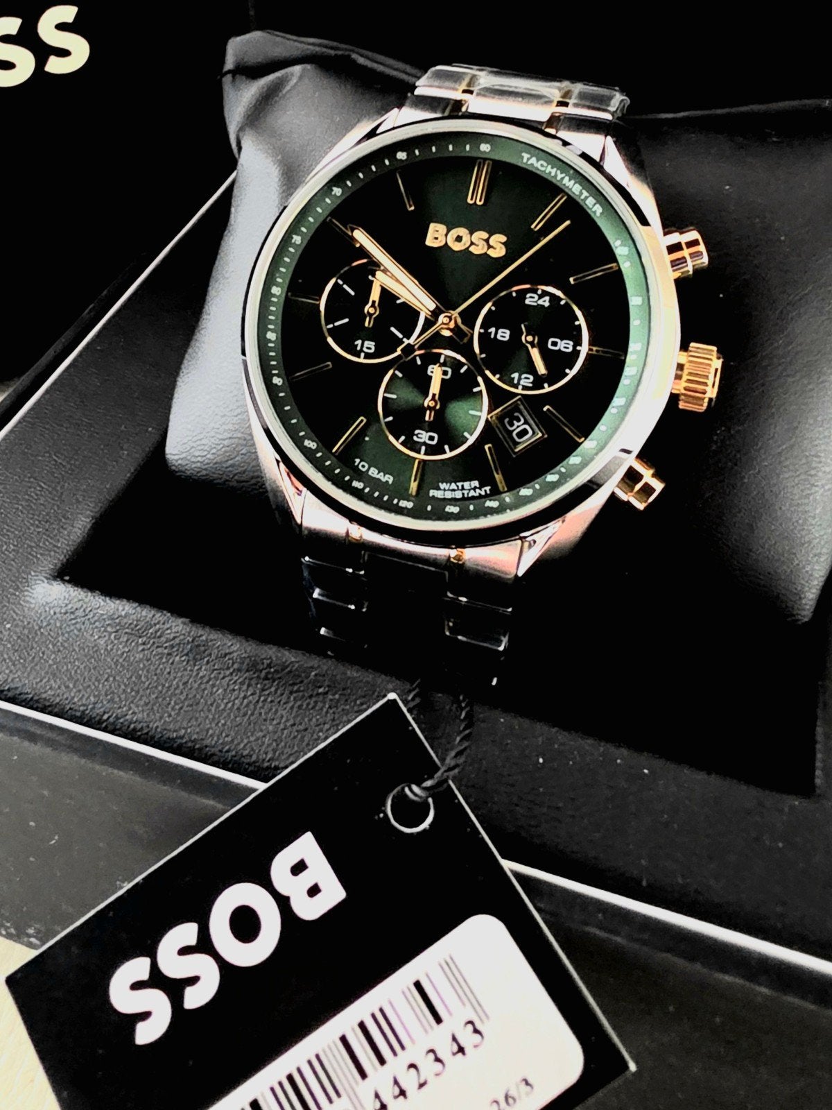 Originele Hugo Boss HB1513878 chronograaf herengorloge NIEUW, Overige merken, Staal, Staal, Polshorloge