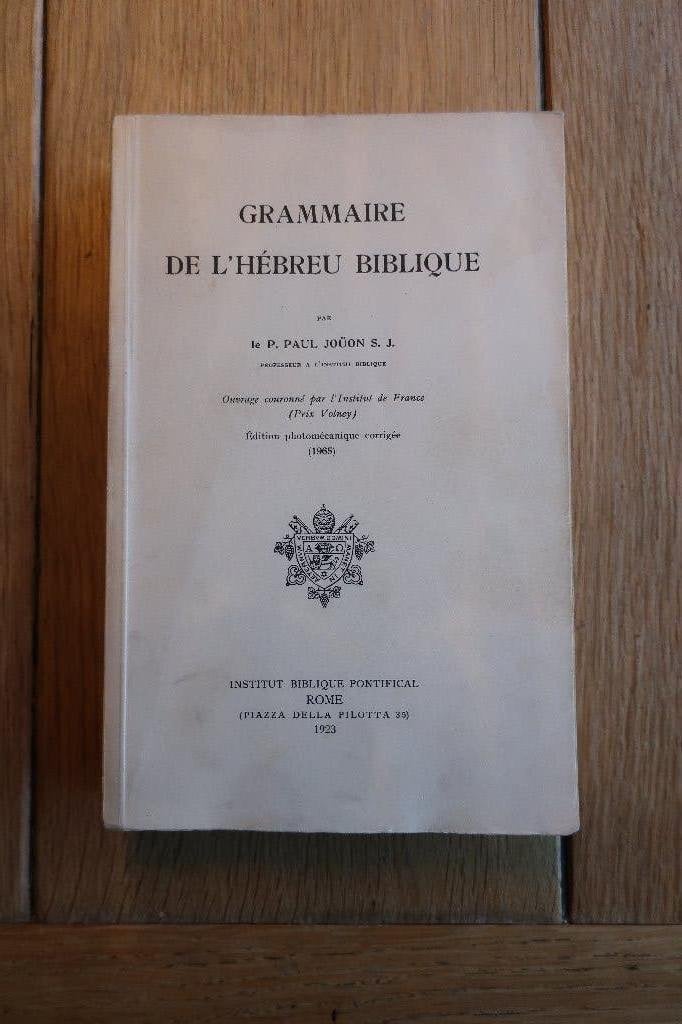Grammaire de l'hébreu biblique, Ophalen of Verzenden, Gelezen, Christendom | Protestants