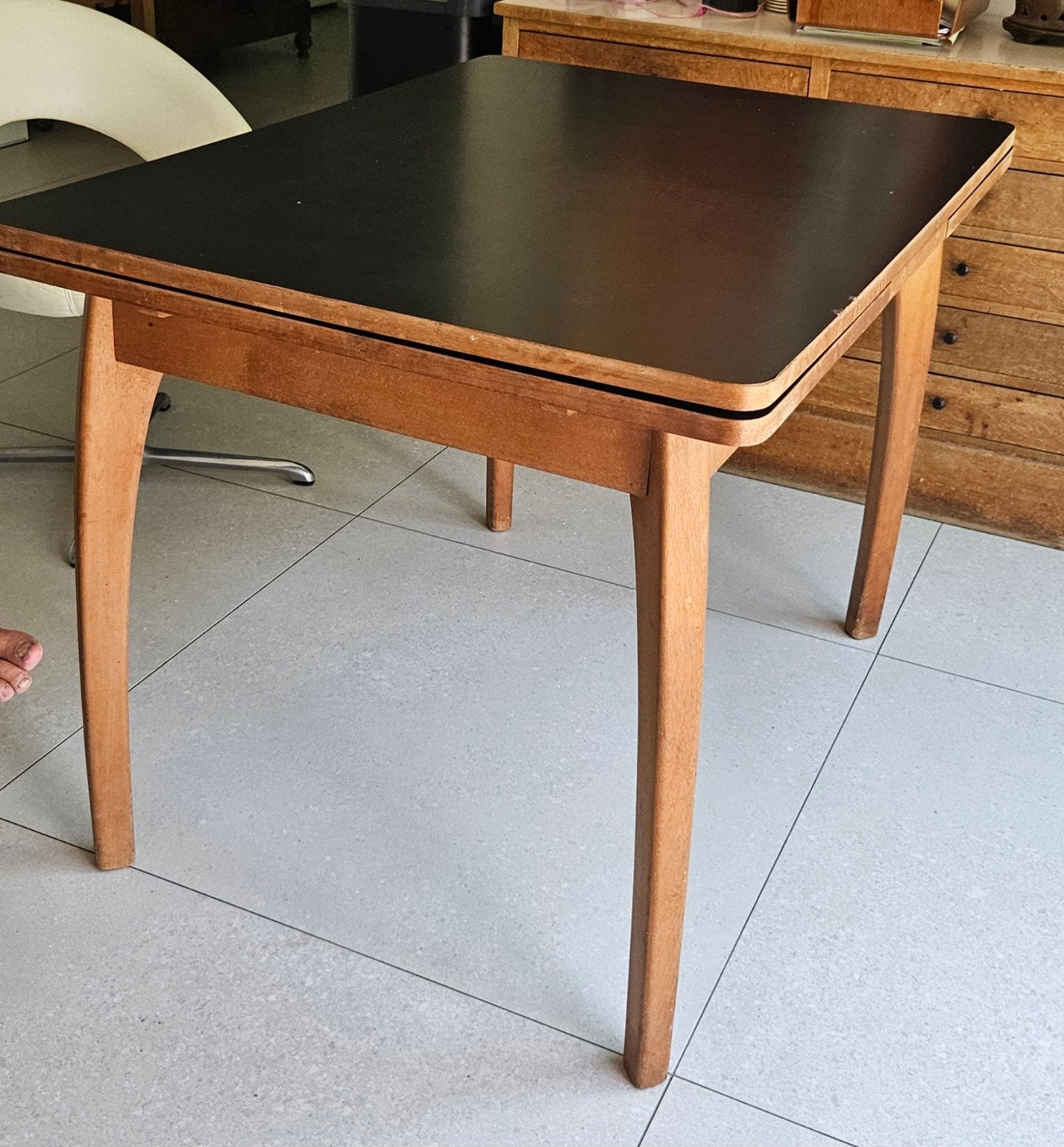 vintage eettafel, Ophalen, Gebruikt, 100 tot 150 cm, Vintage
