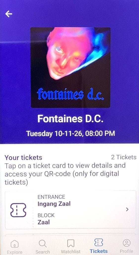 2 Fontaines D.C. Tickets (Zaal) Amsterdam 10 November 2026, Twee personen, November, Hard Rock of Metal