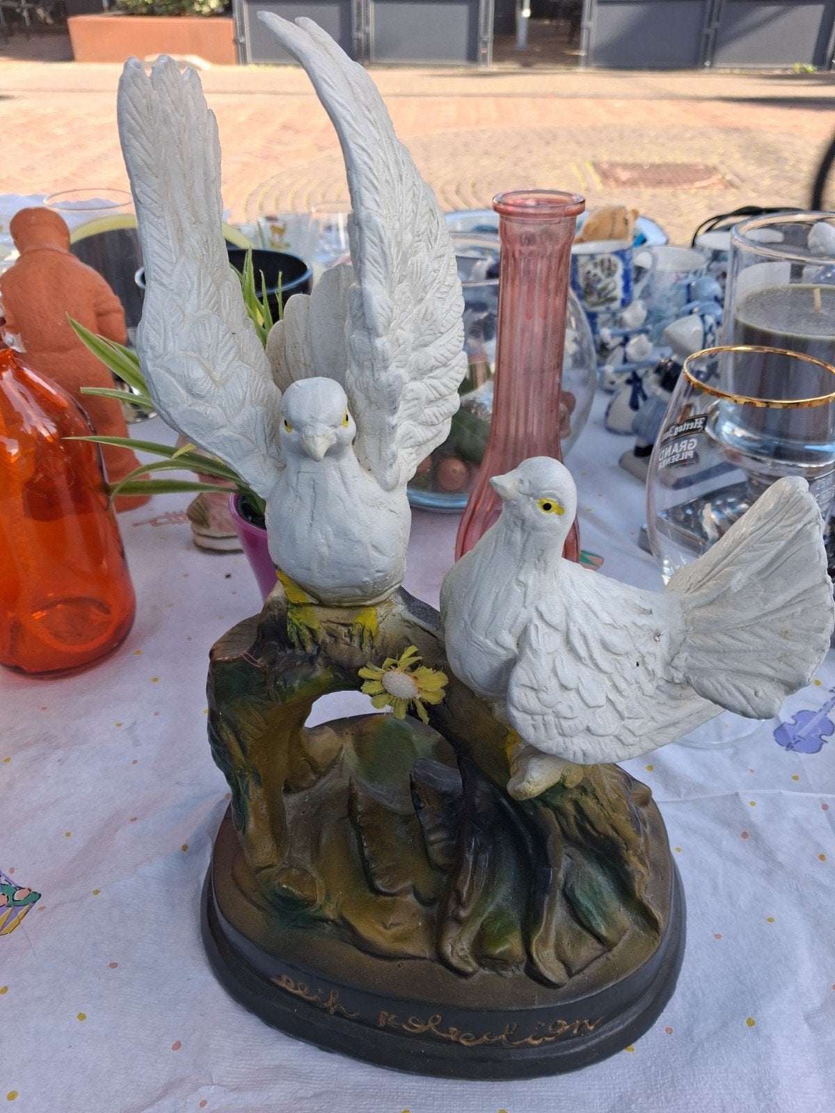 Vintage Duiven Beeld - Keramiek Decoratie, Ophalen of Verzenden