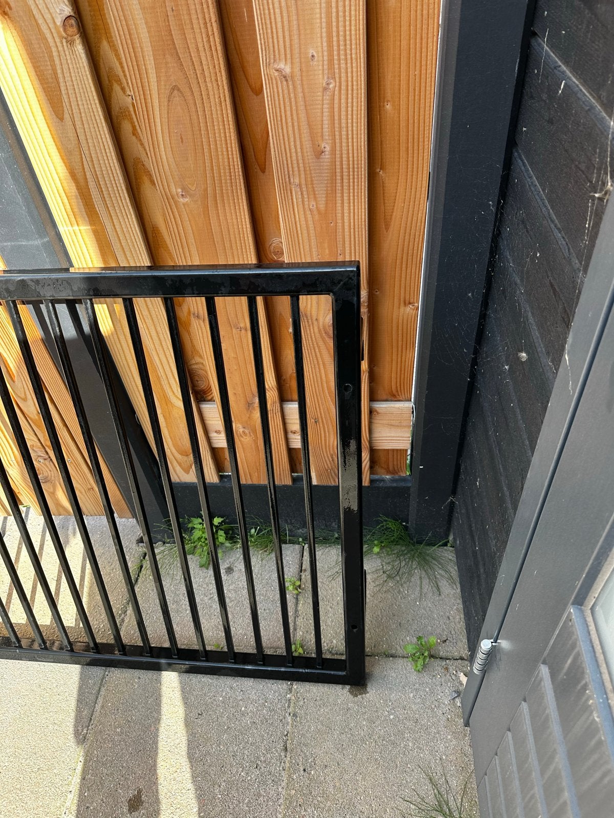 Zwart metalen hekwerk / balustrade, Ophalen, Gebruikt, IJzer, Overige typen