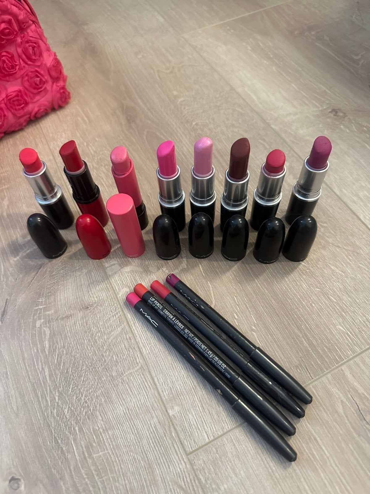 MAC Lipstick & Lip Pencil pakket – originele MAC, Lippen, Ophalen of Verzenden, Zo goed als nieuw, Make-up