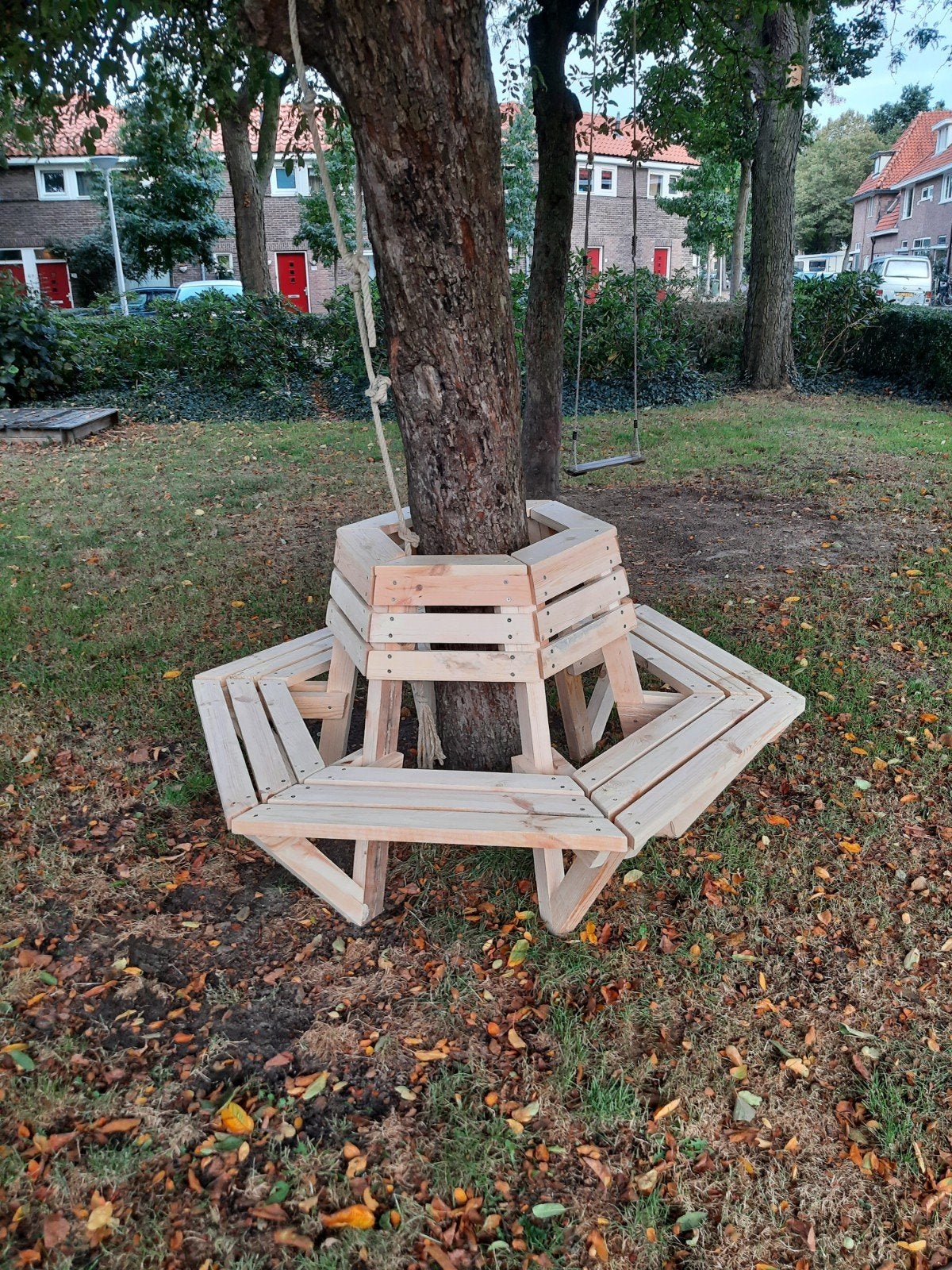 boombank vuren, Ophalen, Nieuw, Rond, Hout