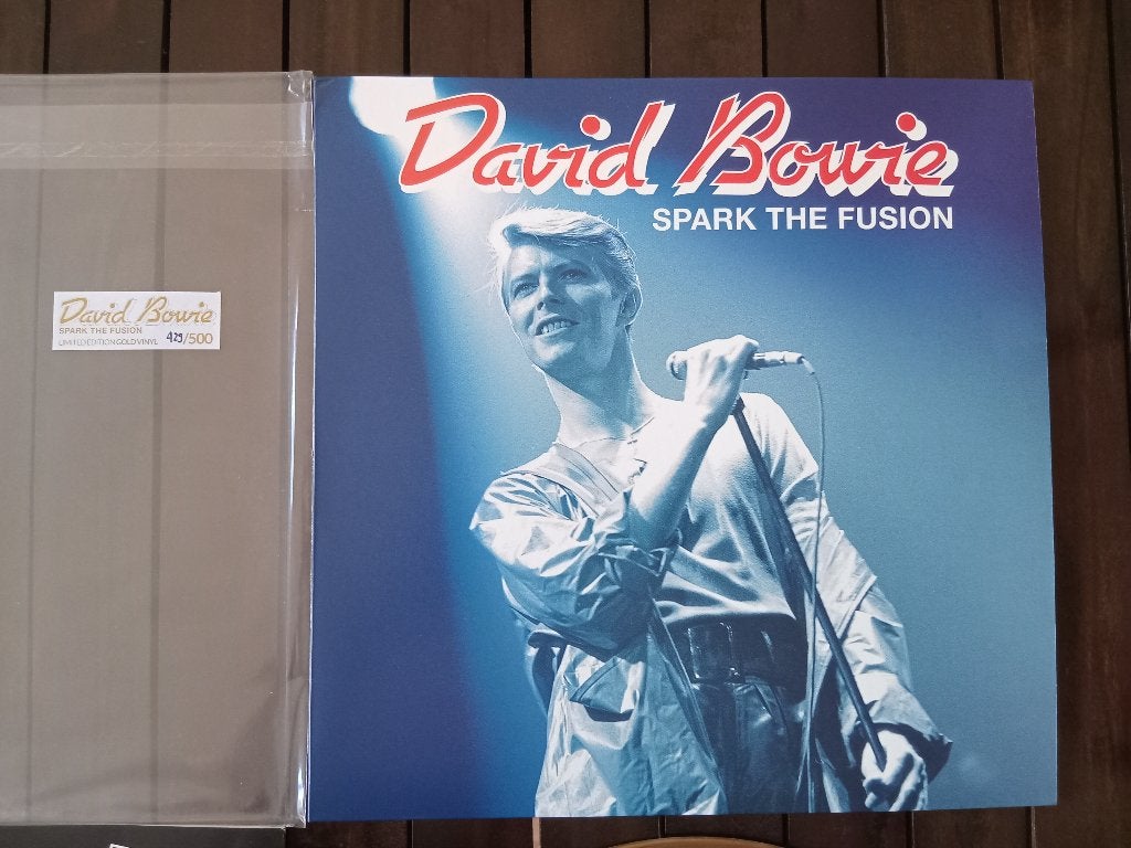 David Bowie live lp  Spark the fusion, Cd's en Dvd's, Vinyl | Rock, Verzenden, Zo goed als nieuw, 12 inch, Poprock