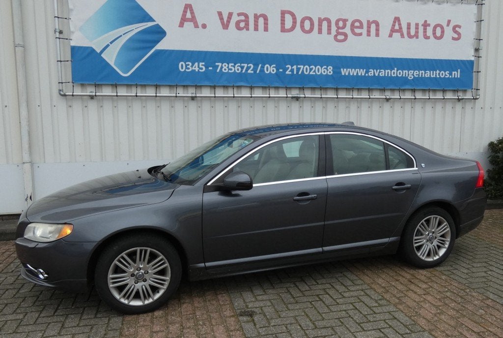 Volvo S80 2.4 D5 SUMMUM,Leer,Clima,PDC,Trhhaak,APK 16-10-27, Gebruikt, Leder, Bedrijf, 2401 cc