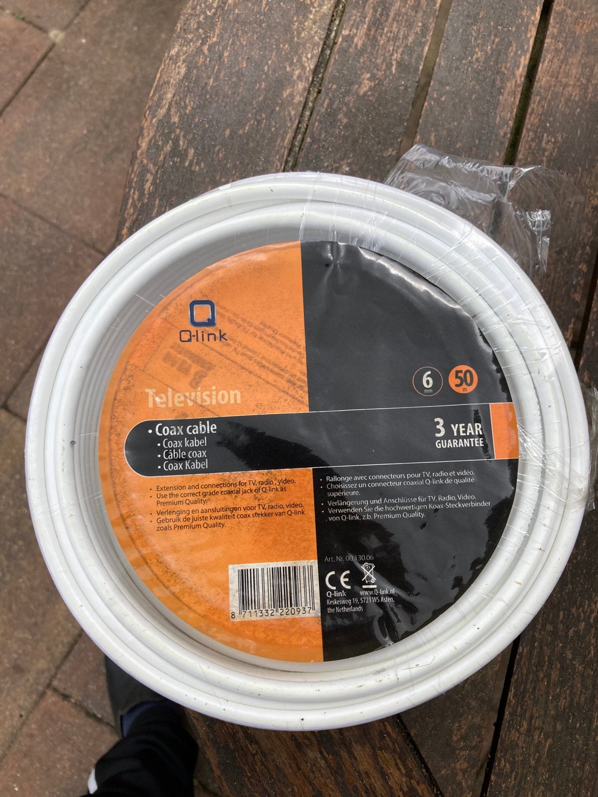Coax kabel 20 mtr, Ophalen of Verzenden, Kabel of Snoer