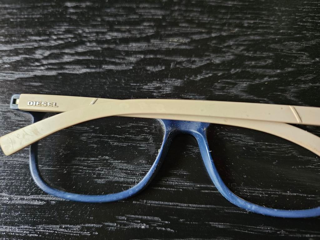 Diesel Bril - Marineblauw & Beige Montuur, Ophalen, Beige, Bril, Overige merken