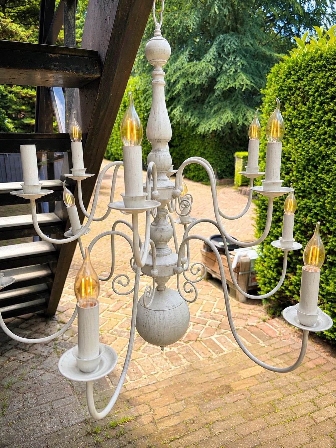 Mooie design kroonluchter (nieuwprijs 495€), Huis en Inrichting, Lampen | Kroonluchters, Ophalen, Zo goed als nieuw