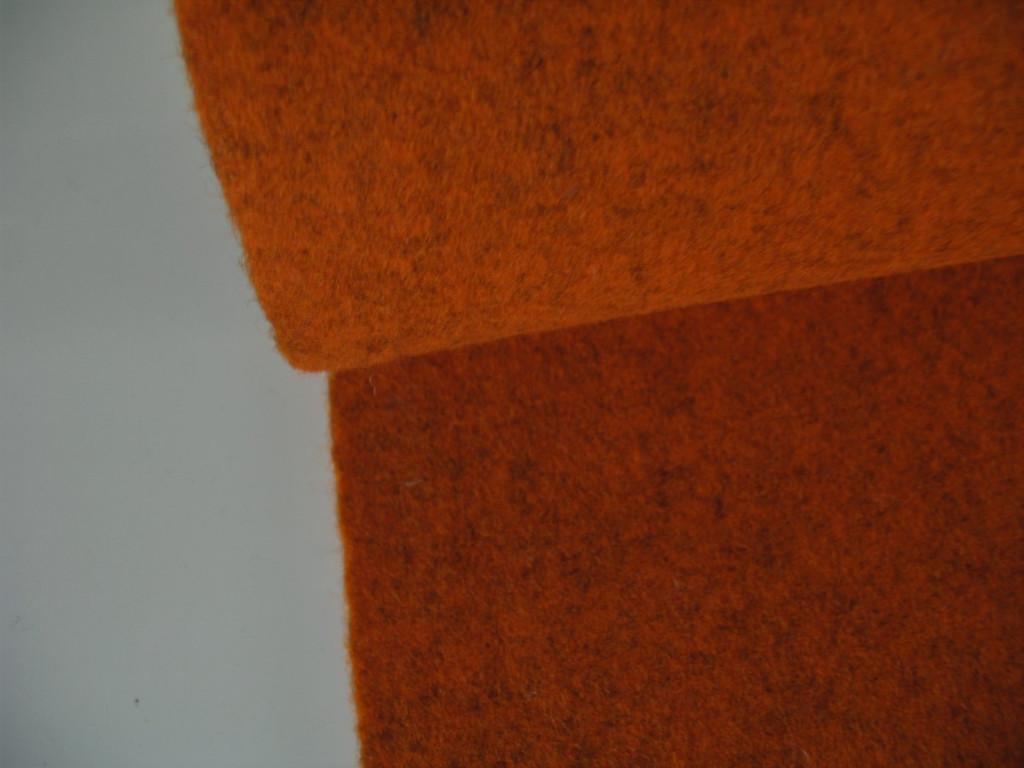 Kvadrat Divina Melange 2 521; oranje; 2x restant meubelstof, Wol, 120 cm of meer, Nieuw, Oranje
