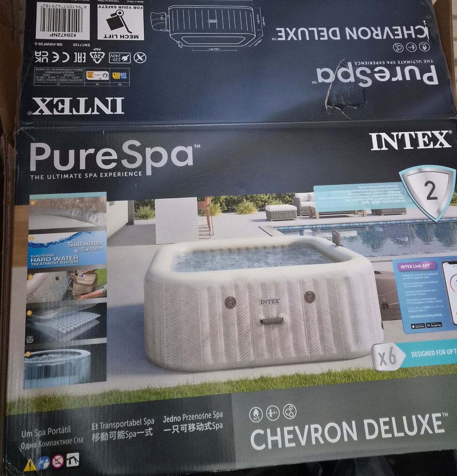 Opblaasbare jacuzzi zo goed als nieuw, Tuin en Terras, Ophalen, Zo goed als nieuw, Afdekzeil, Opblaasbaar