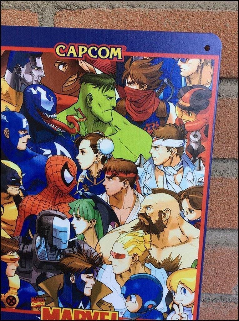 MARVEL vs CAPCOM Metal Bord Poster Arcade streetfighter, Vechten, Verzenden, 1 speler, Nieuw