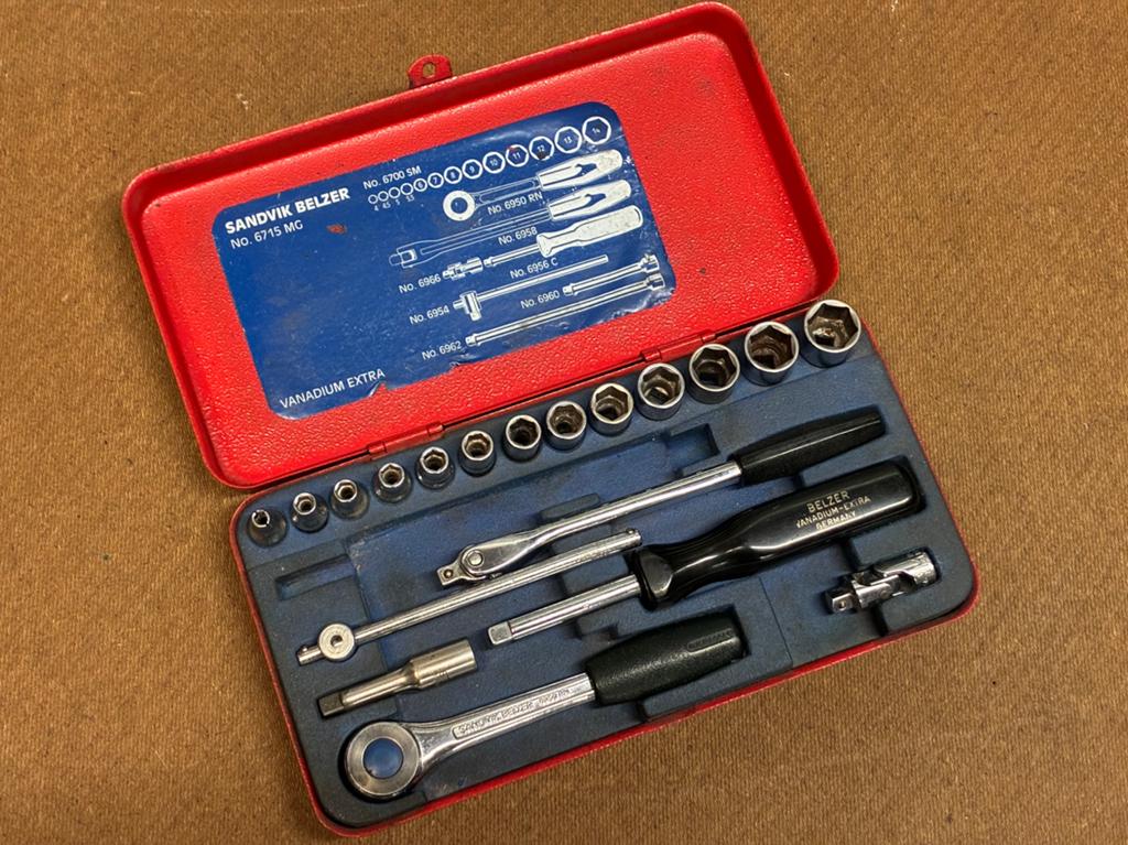Belzer no 6715 MG 1/4” doppenset 4-14mm, Auto diversen, Ophalen of Verzenden, Gebruikt