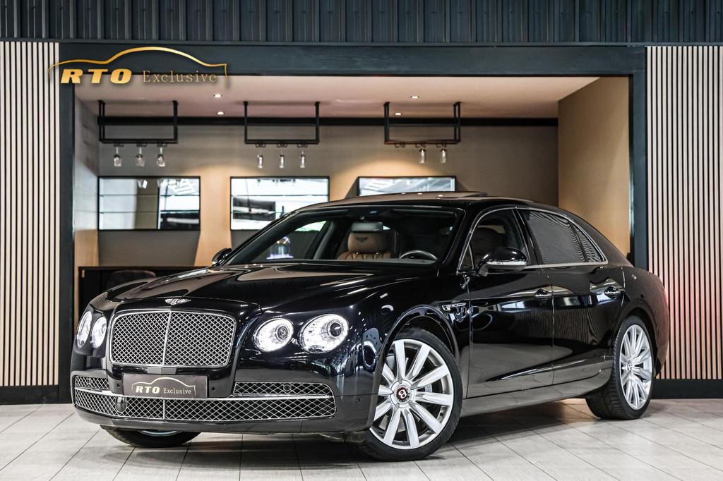 Bentley Flying Spur 4.0 V8|Massage V+A|ACC|Luchtvering, Auto's, Automaat, Gebruikt, Met garantie (alle), Zwart