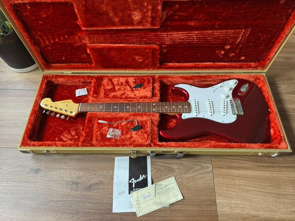 Fender stratrocaster / strat ST62-US gitaar japan, Ophalen, Zo goed als nieuw, Solid body, Fender