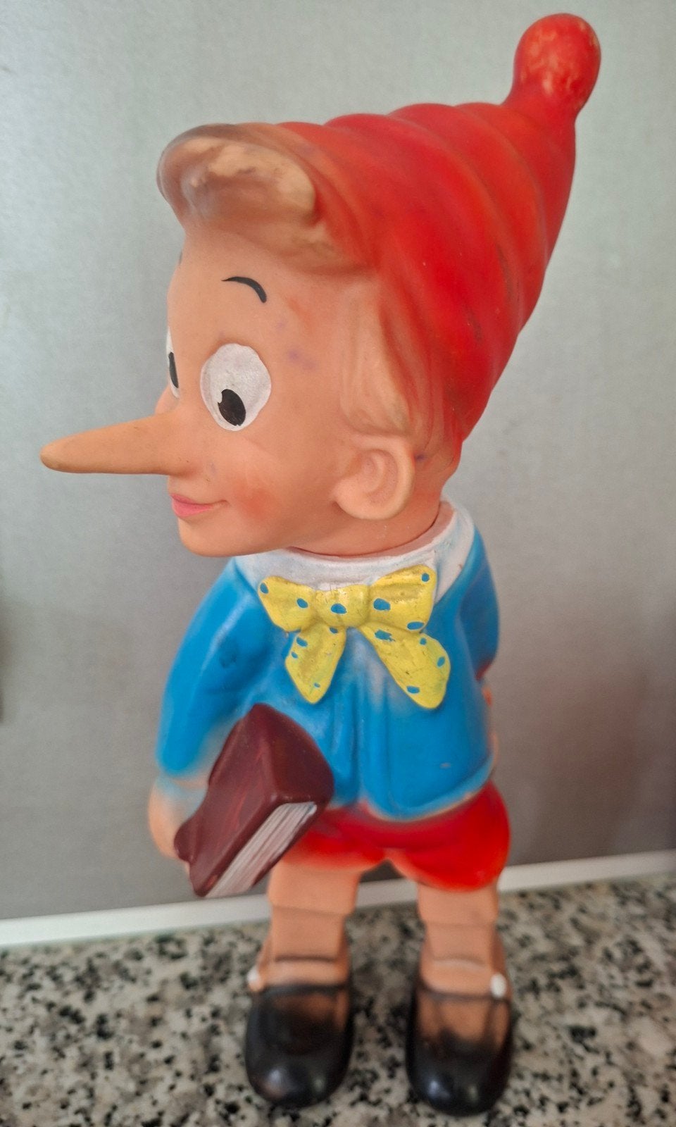 Vintage Pinokkio pop - Rubberen speelgoedfiguur, Verzamelen, Ophalen of Verzenden, Gebruikt