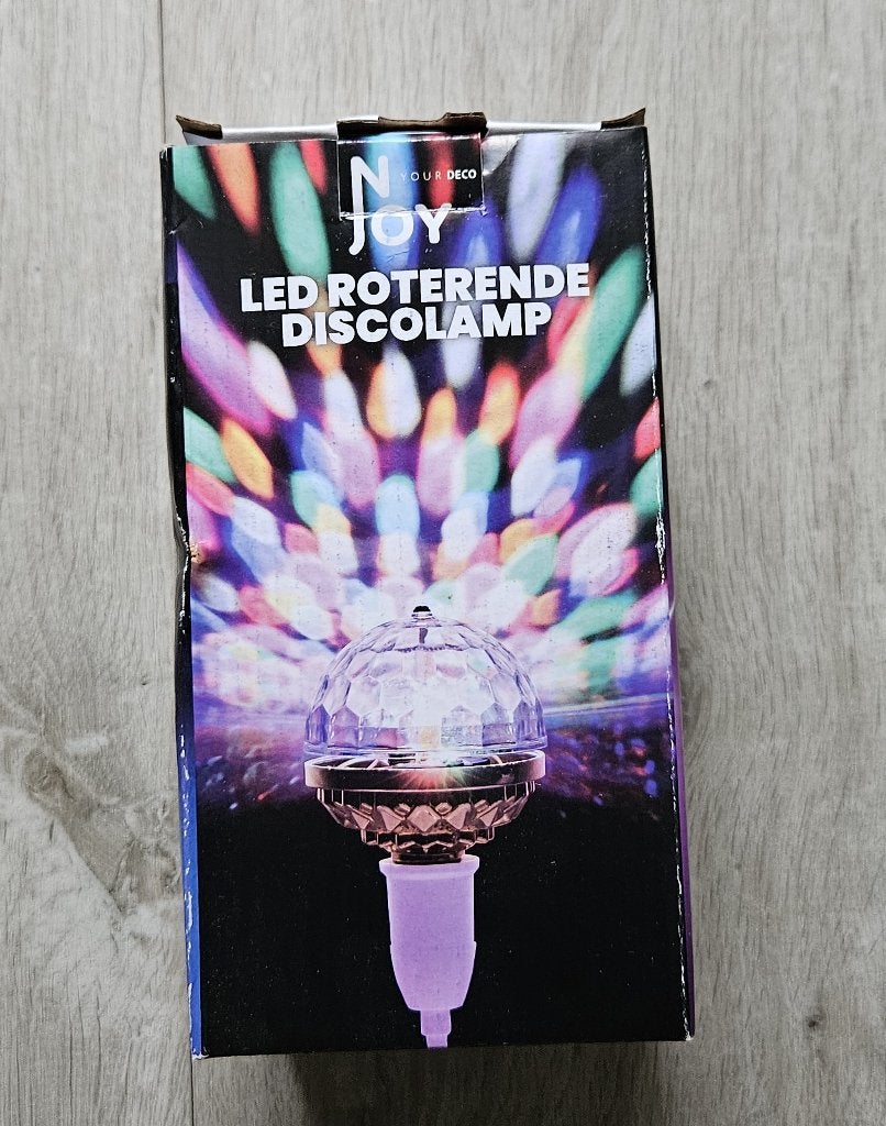 Njoy Led Roterende Discolamp Nieuw in doos, Ophalen of Verzenden, Nieuw, Discobol