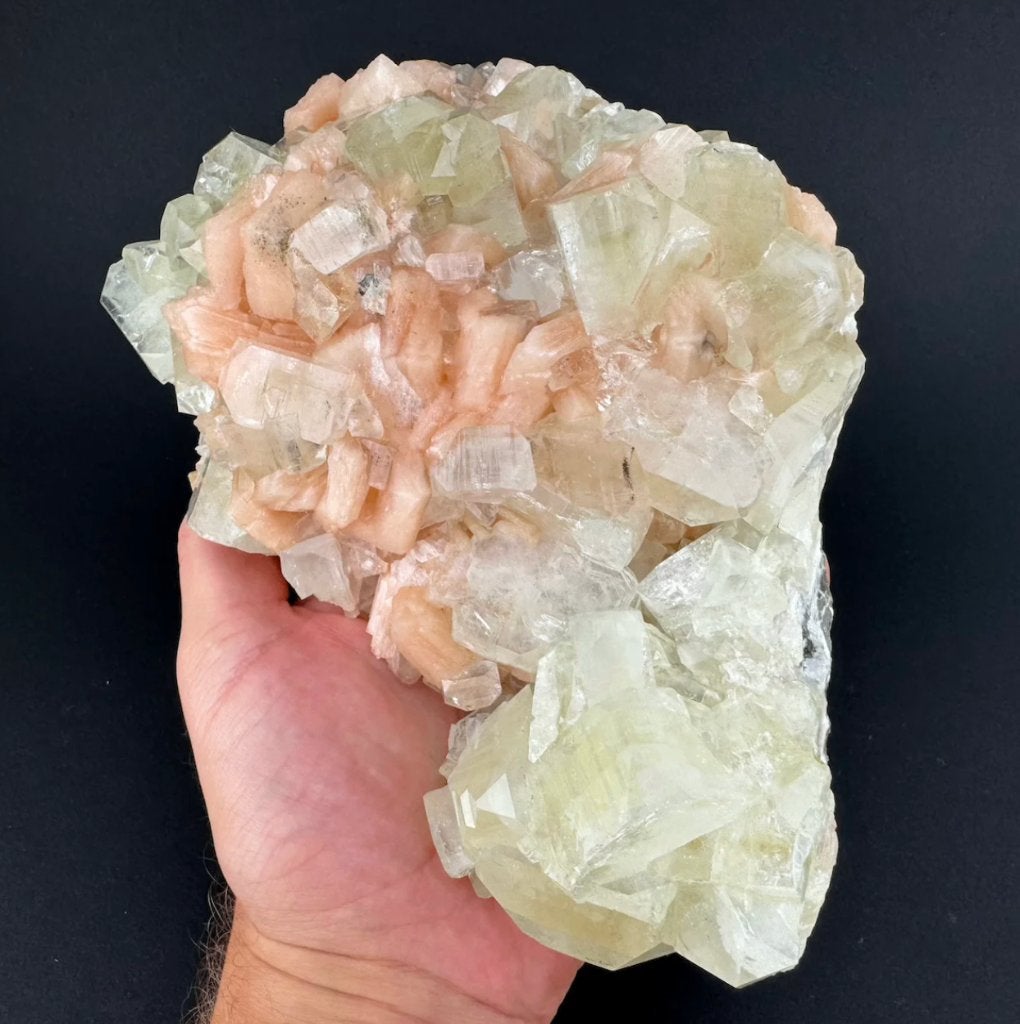 Apofylliet met Stilbiet uit India uit India, Verzamelen, Mineralen en Fossielen, Ophalen of Verzenden, Mineraal