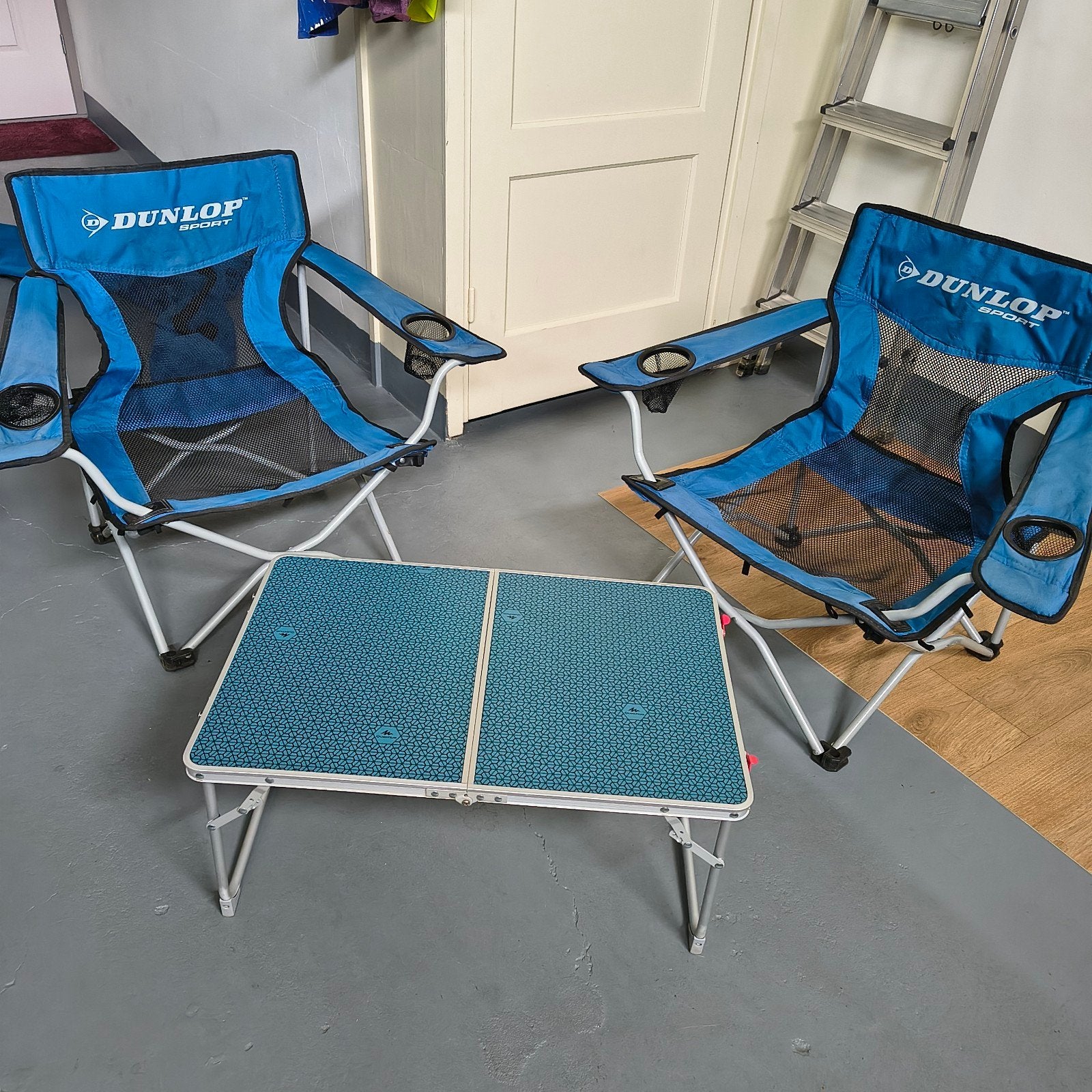 Dunlop Campingstoeltjes en Tafel Set, Ophalen, Gebruikt, Campingstoel