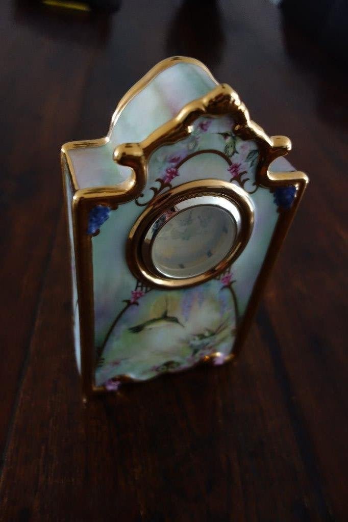 Porseleinen kast Kolibri horloge, Ophalen of Verzenden