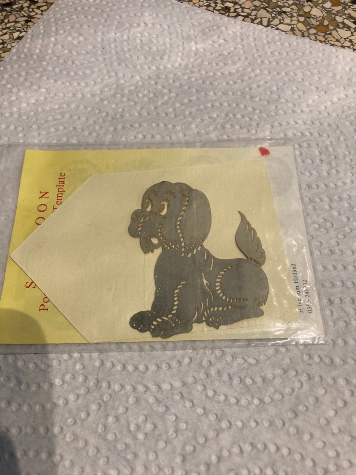 Metalen sjabloon hond, Hobby en Vrije tijd, Ophalen of Verzenden, Zo goed als nieuw, Knutselmateriaal