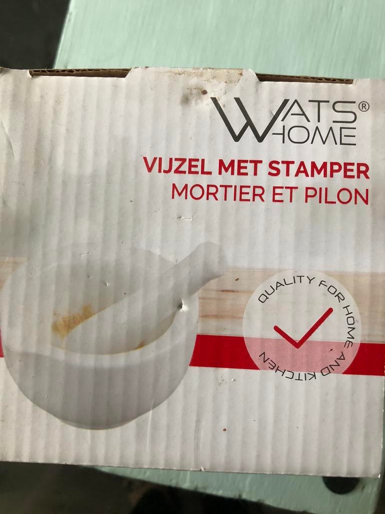Vijzel met stamper helemaal nieuw nooit gebruikt, Ophalen of Verzenden, Nieuw