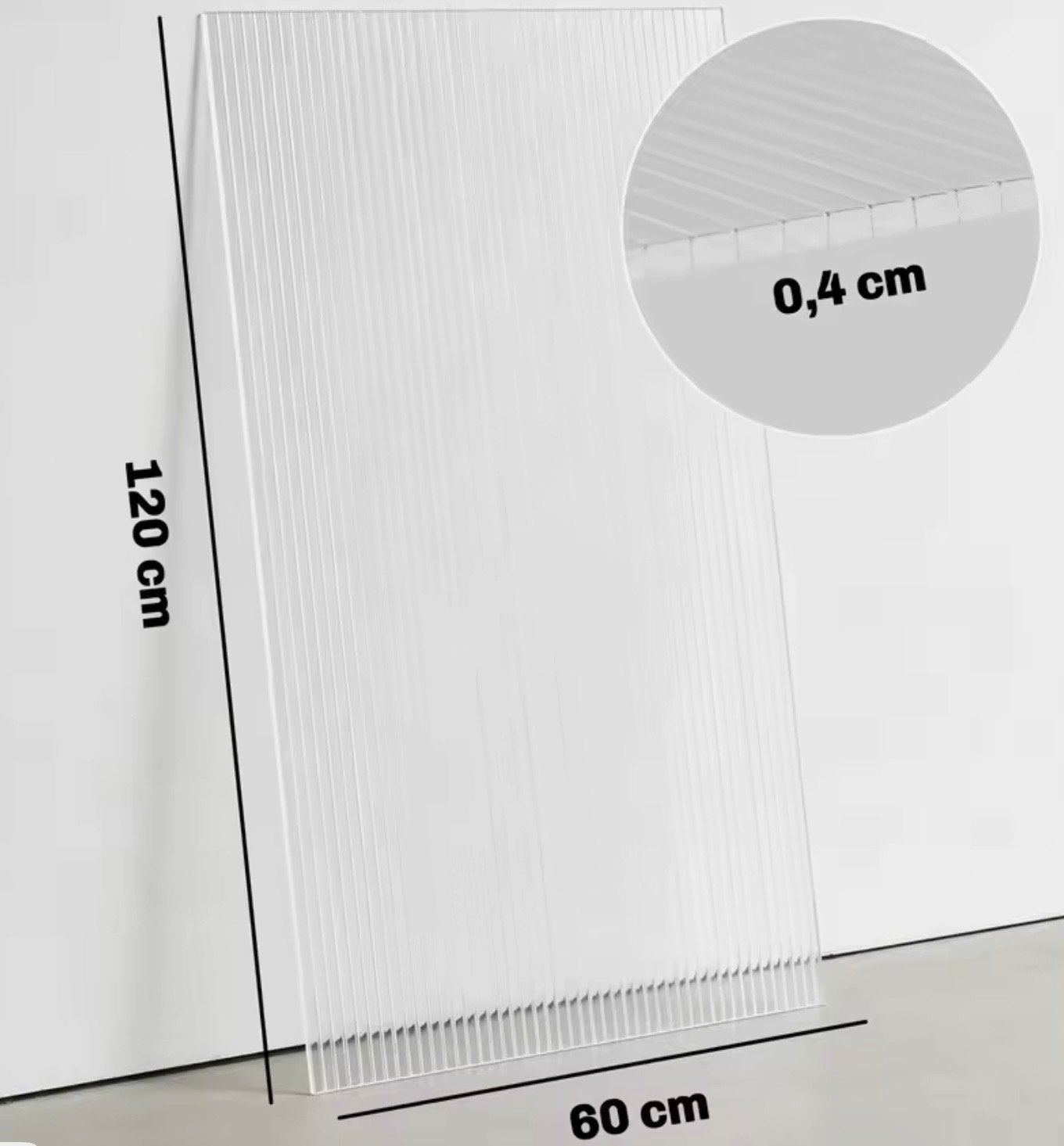 Polycarbonaat plaat 120x60 cm, 0,4 cm dik, Ophalen, Nieuw, Overige materialen, Minder dan 20 mm