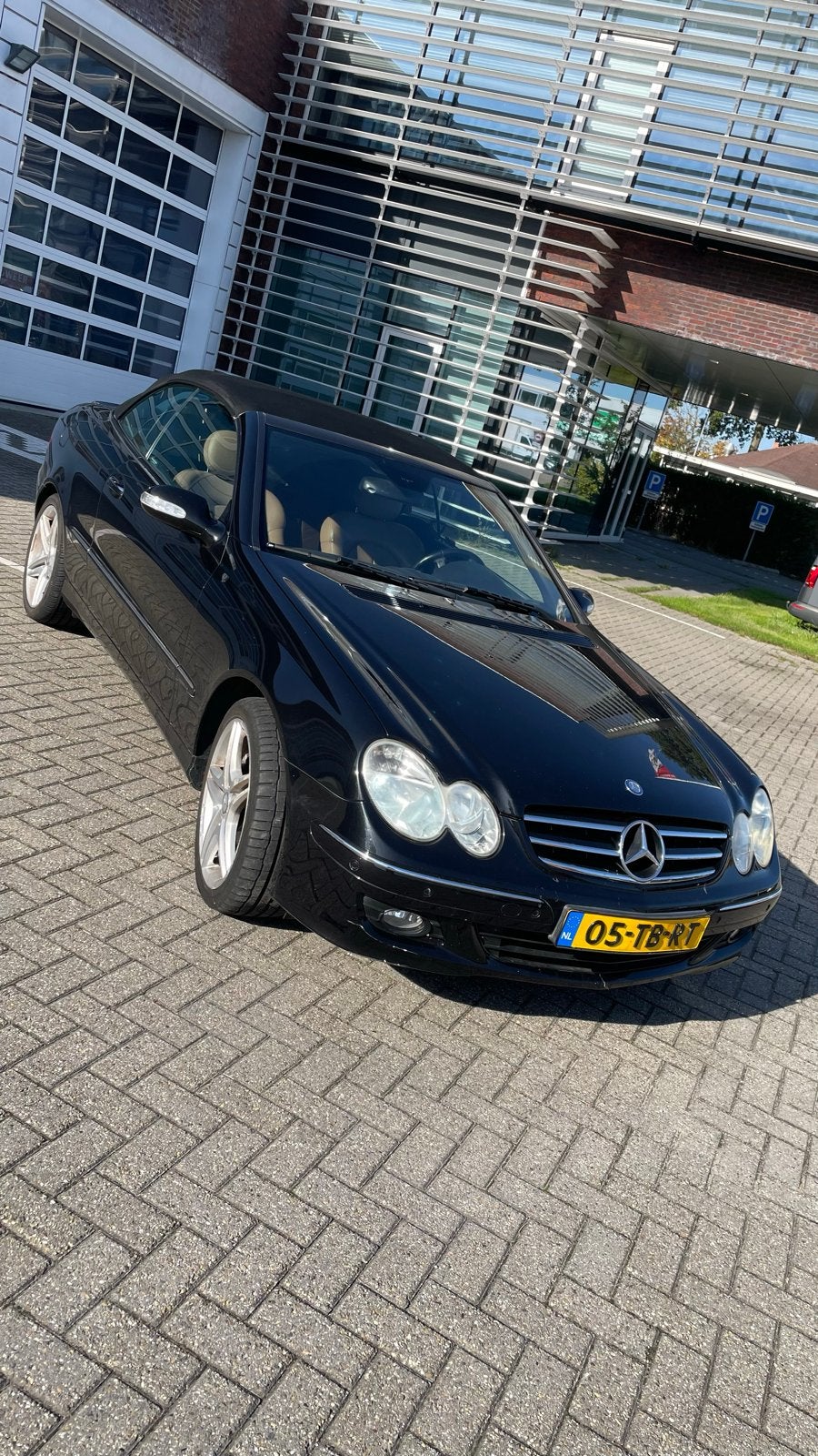 Mercedes-Benz CLK 1.8 Clk200 Kompr Cabriolet AUT 2006 Zwart, Auto's, Automaat, Achterwielaandrijving, 4 cilinders, Cabriolet