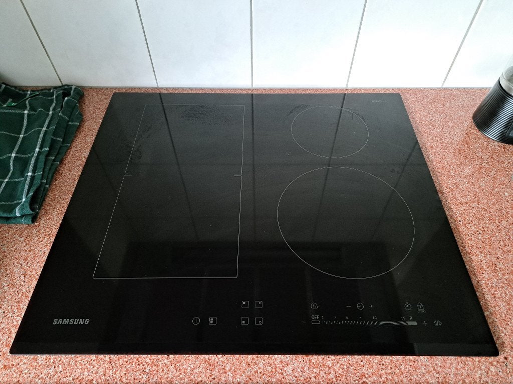 Inductiekookplaat (inbouw, Samsung), Witgoed en Apparatuur, Ophalen, Gebruikt, 4 kookzones, Inbouw