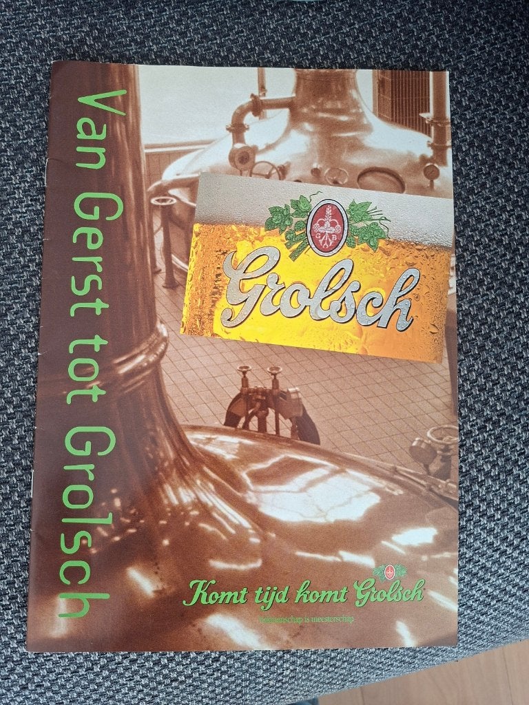 Grolsch bier brochure, van Gerst tot Grolsch 1996, Ophalen of Verzenden, Zo goed als nieuw, Overige typen, Grolsch