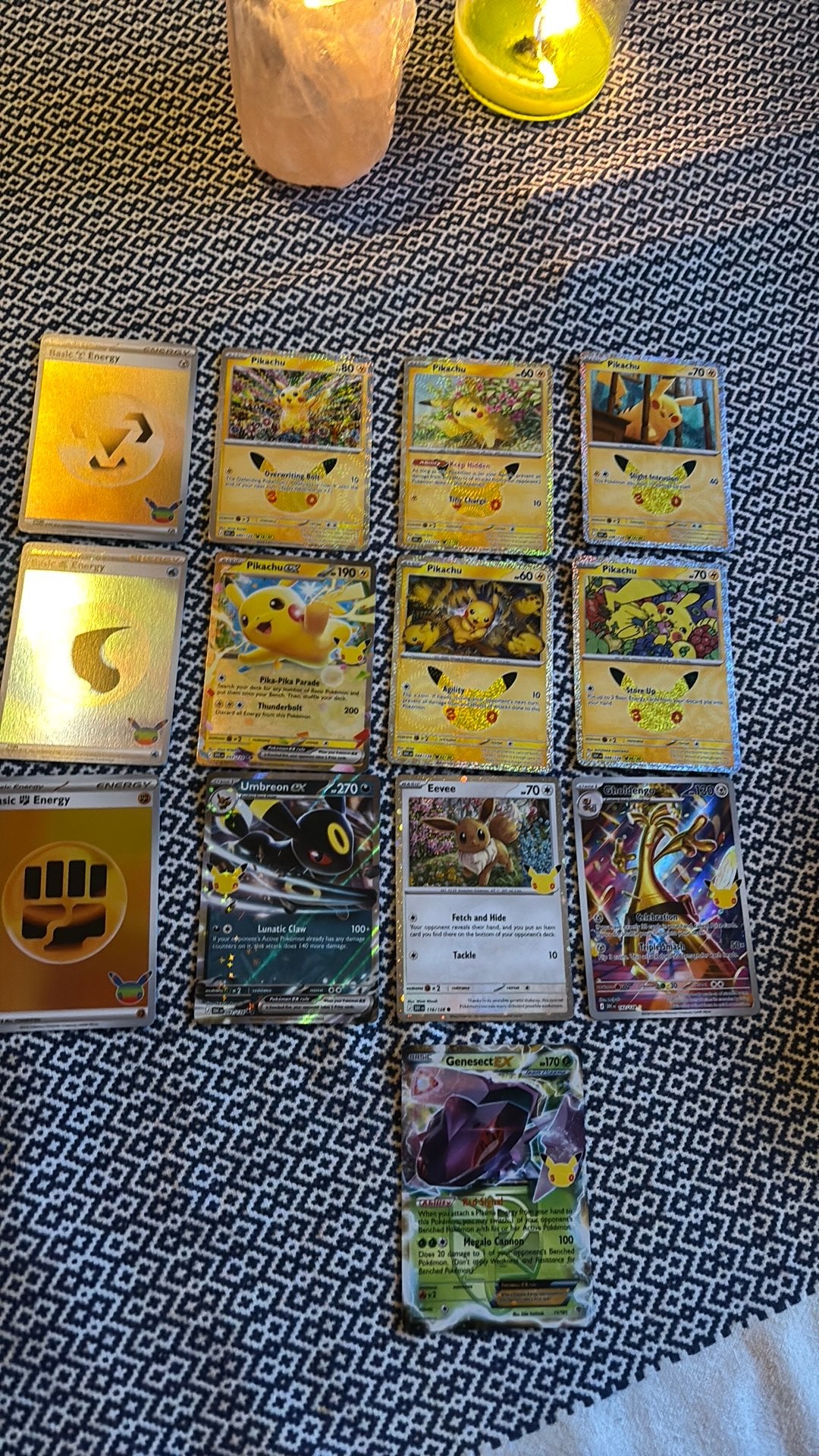 Pokemon 30th celebration  pikachu Genesect plus promo, Ophalen of Verzenden, Nieuw, Meerdere kaarten, Foil