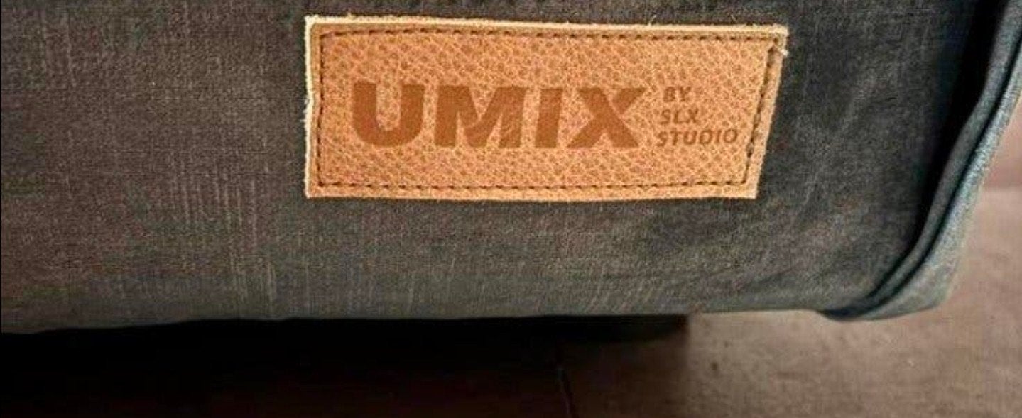 LAUNGE/ UMIX bank als NIEUW, Tweepersoons, Zo goed als nieuw, 120 cm, Grijs