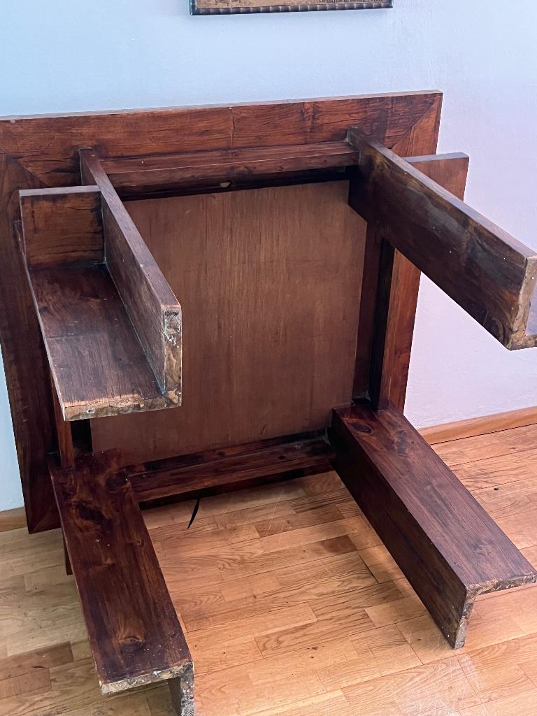 Unieke tafel, Ophalen, Eikenhout, Vier personen, Rechthoekig