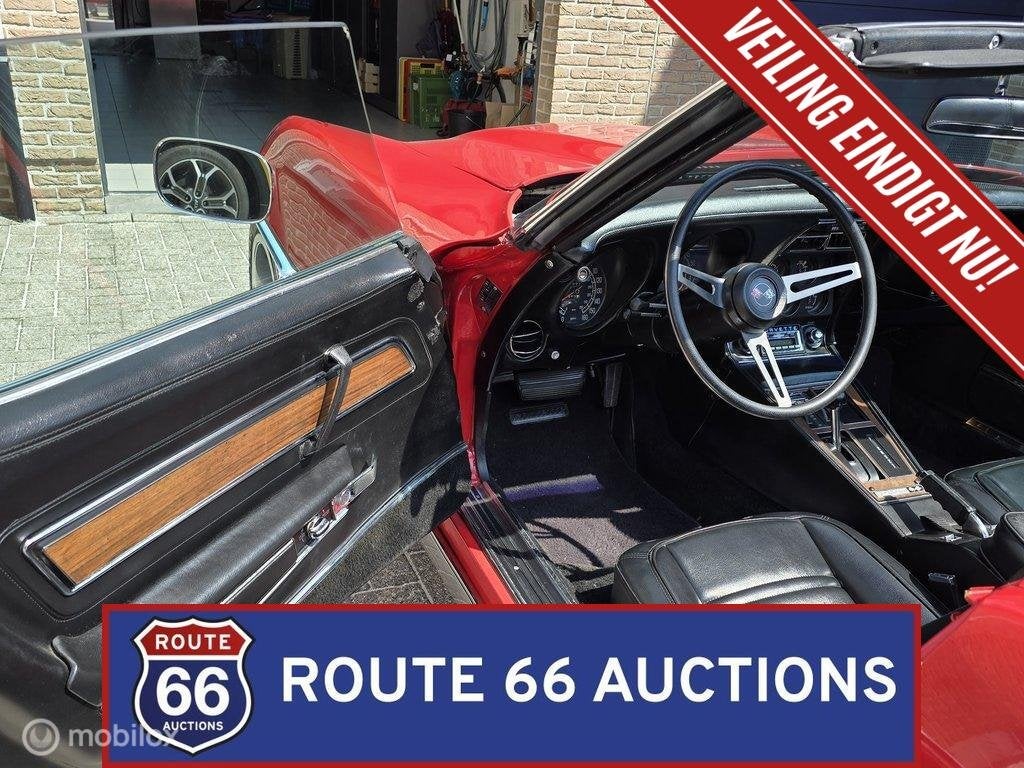 Chevrolet Corvette C3 Stingray Cabriolet | 1975 | Route 66 A, Auto's, Oldtimers, Overige carrosserieën, Chevrolet, Zwart, Bedrijf