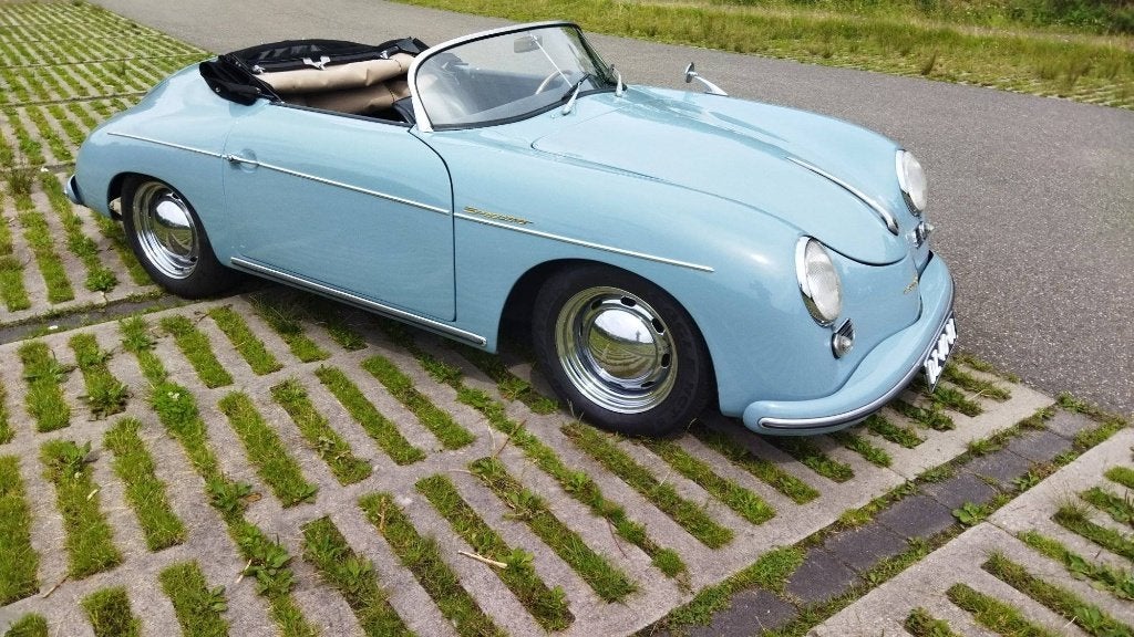 volkswagen 356 speedster (porsche tribute kever basis), Auto's, Achterwielaandrijving, Zwart, Cabriolet, Leder