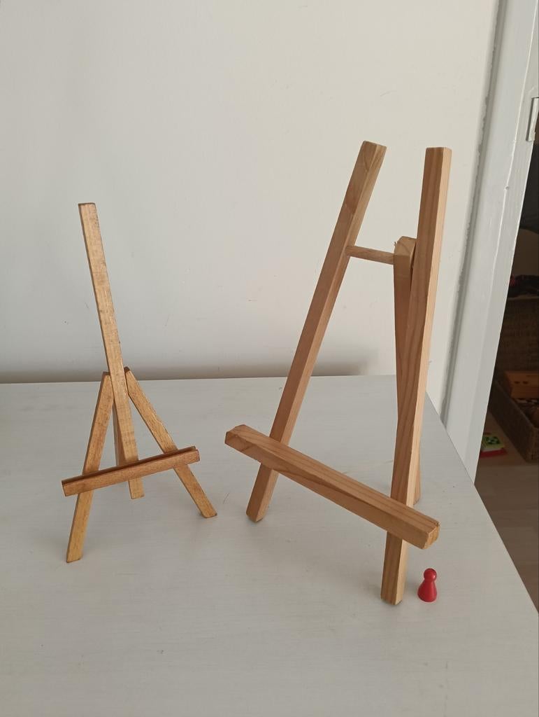 Houten ezels, 2 stuks, voor kunst of decoratie, Hobby en Vrije tijd, Schilderen, Ophalen of Verzenden, Gebruikt