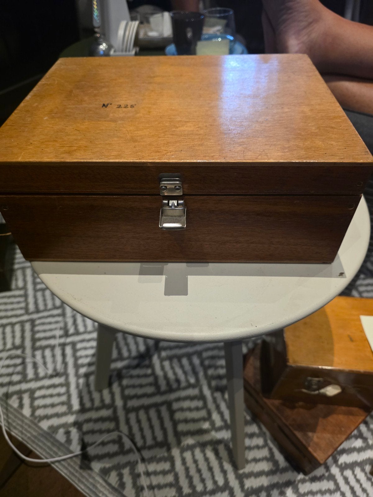 Vintage Casella London Anemometer in Houten Kist, Ophalen