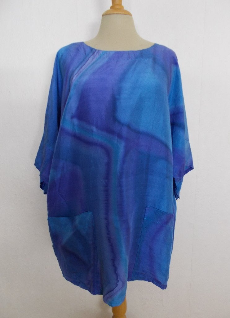 Handgemaakte aparte tie-dye look tuniek/top! XL, Kleding | Dames, Verzenden, Zo goed als nieuw, Maat 46/48 (XL) of groter, Overige kleuren