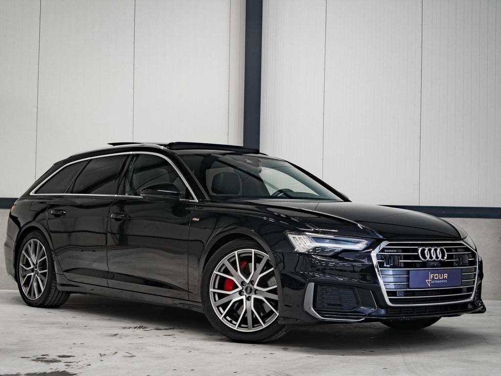 Audi A6 Avant 55 TFSI e quattro Competition | Pano | Trekhaa, Auto's, Audi, Automaat, Gebruikt, 4 cilinders, Zwart