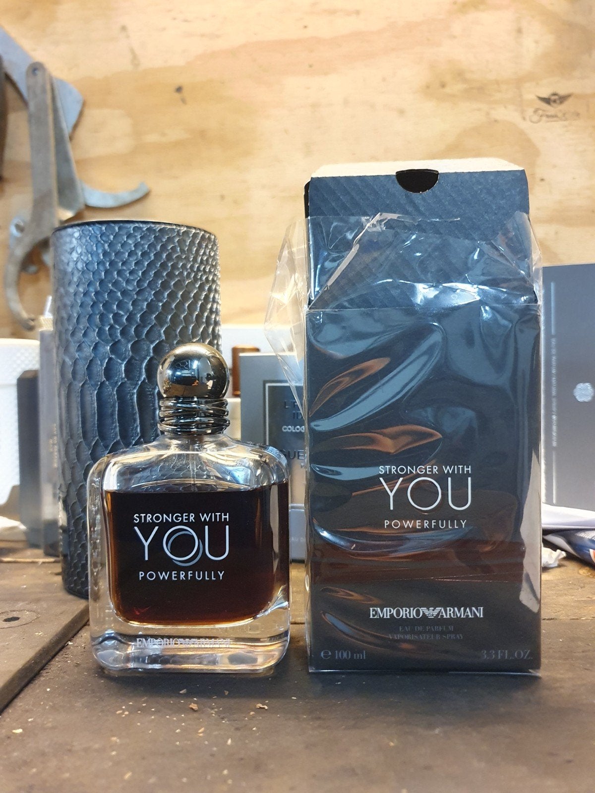 Armani Stronger With You Powerfully 100ml, Verzenden, Zo goed als nieuw
