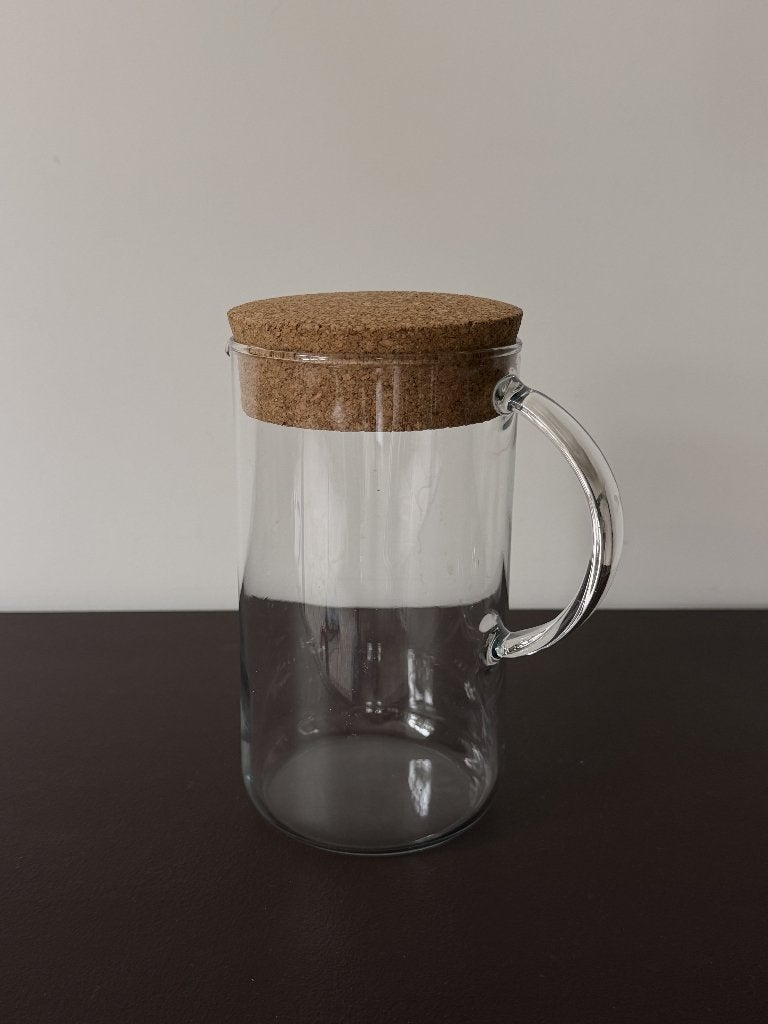IKEA 365+ Kan met deksel, helder glas/kurk, 1.5 l, Ophalen, Kan, Gebruikt, Glas