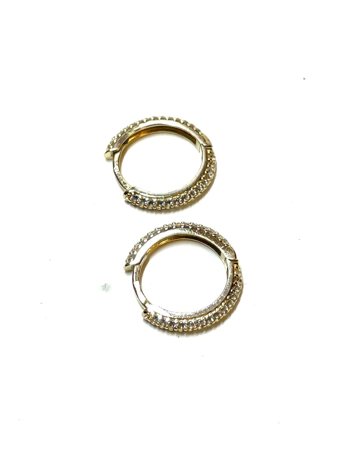14k gouden oorbellen met zirkonia, Sieraden, Tassen en Uiterlijk, Oorbellen, Hangers, -, -, Ophalen of Verzenden