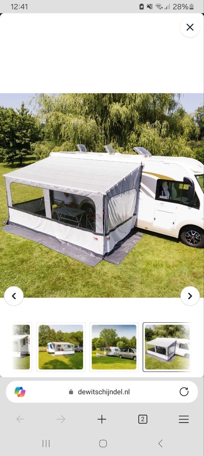Fiamma Blocker Pro voorwand 350 - Zo goed als nieuw, Ophalen of Verzenden, Zo goed als nieuw